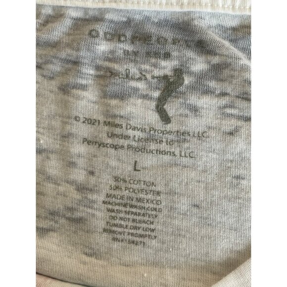 Recycled Karma Miles Davis Graphic Burnout T Shirt Top NEW Large - Picture 4 of 5